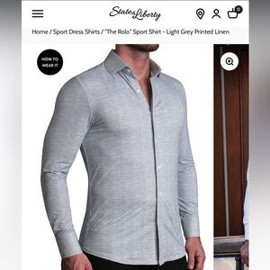 Men's Light Gray Dress Shirt